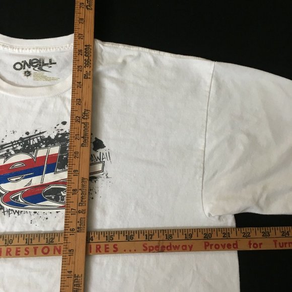 #87 O'Neill Co Short Sleeve White T-Shirt Men's L Crew-Neck Standard Fit Cotton - Picture 4 of 7